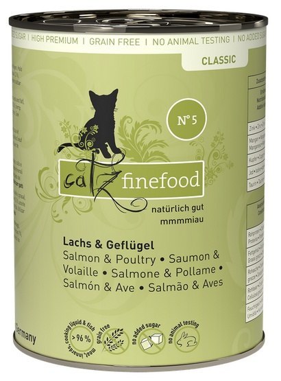 Catz Finefood Classic N.05 Łosoś i drób puszka 400g Catz Finefood Classic N.05 Łosoś i drób puszka 400g