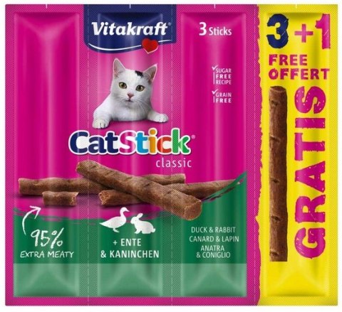Vitakraft Cat Stick Mini królik + kaczka 4szt (3+1 gratis) Vitakraft Cat Stick Mini królik + kaczka 4szt (3+1 gratis)