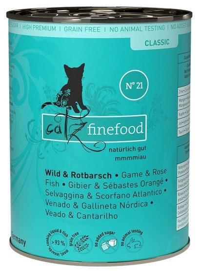 Catz Finefood Classic N.21 Dziczyzna i Karmazyn puszka 400g Catz Finefood Catz Finefood Classic N.21 Dziczyzna i Karmazyn puszka 400g Catz Finefood